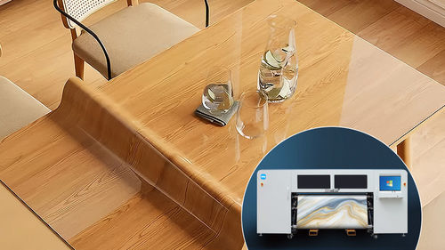Solución de impresión para mantas de mesa y esteras de película de transferencia PET