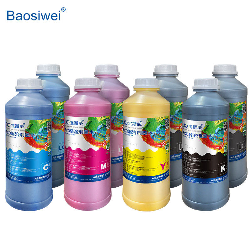 Tinta de disolvente ecológico Baosiwei adecuada para varios cabezas de impresión / 8 color