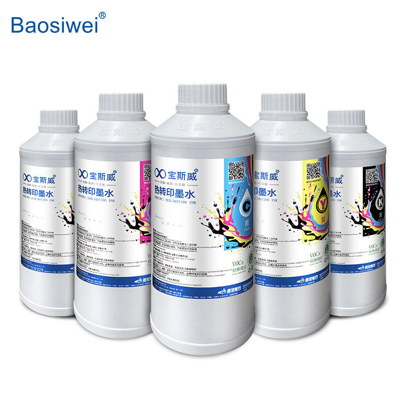 Baosiwei CMYK Tinta de transferencia de calor C, M, Y, K 1000 ml para la impresión suave