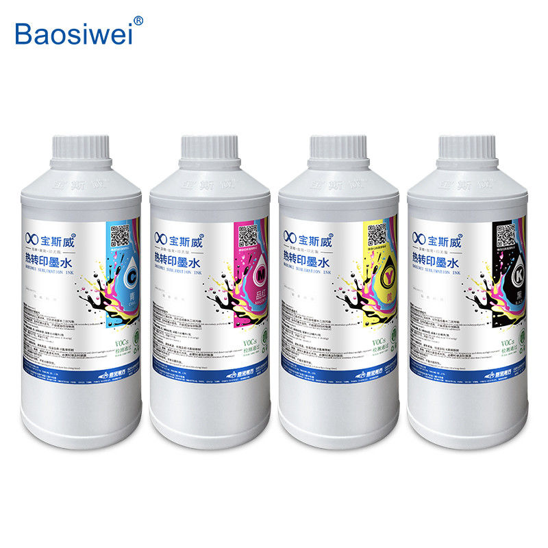 Baosiwei CMYK Tinta de transferencia de calor C, M, Y, K 1000 ml para la impresión suave